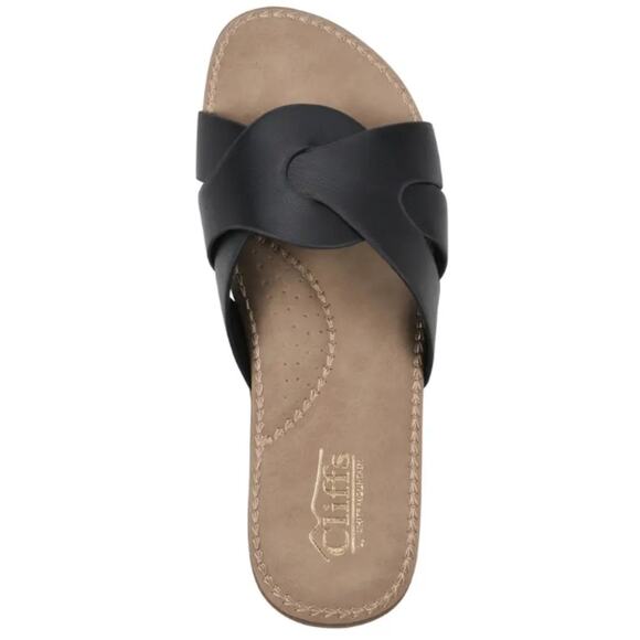 NEW Cliffs By White Mountain Comfortable Womens Fortunate Slide Sandal Black 6.5 - Picture 3 of 8